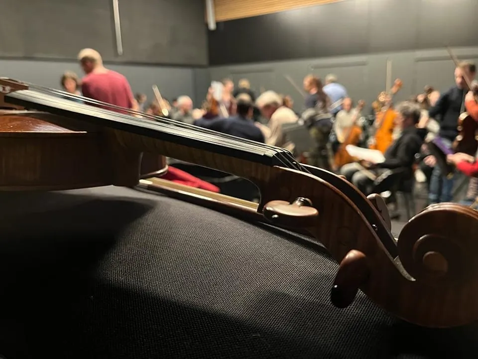 Gros plan volute de violon